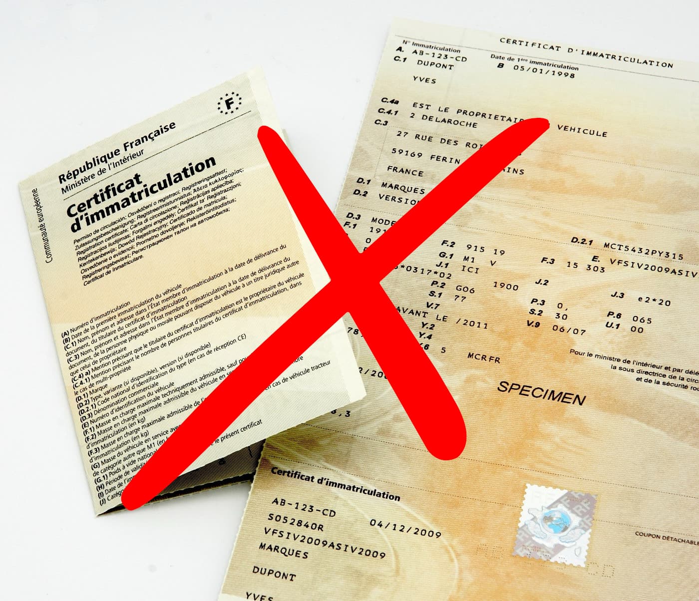 Carte Grise perdue ou volée Carte Grise perdue ou volée